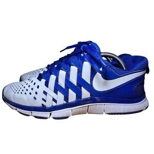 Nike Men's Training Lunar Woven Leather Trainers 579811-402 Blue/White Size 10